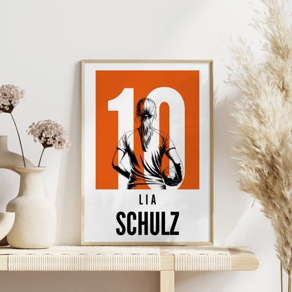 Sport Poster Handball Handballerin Geschenk für Tochter