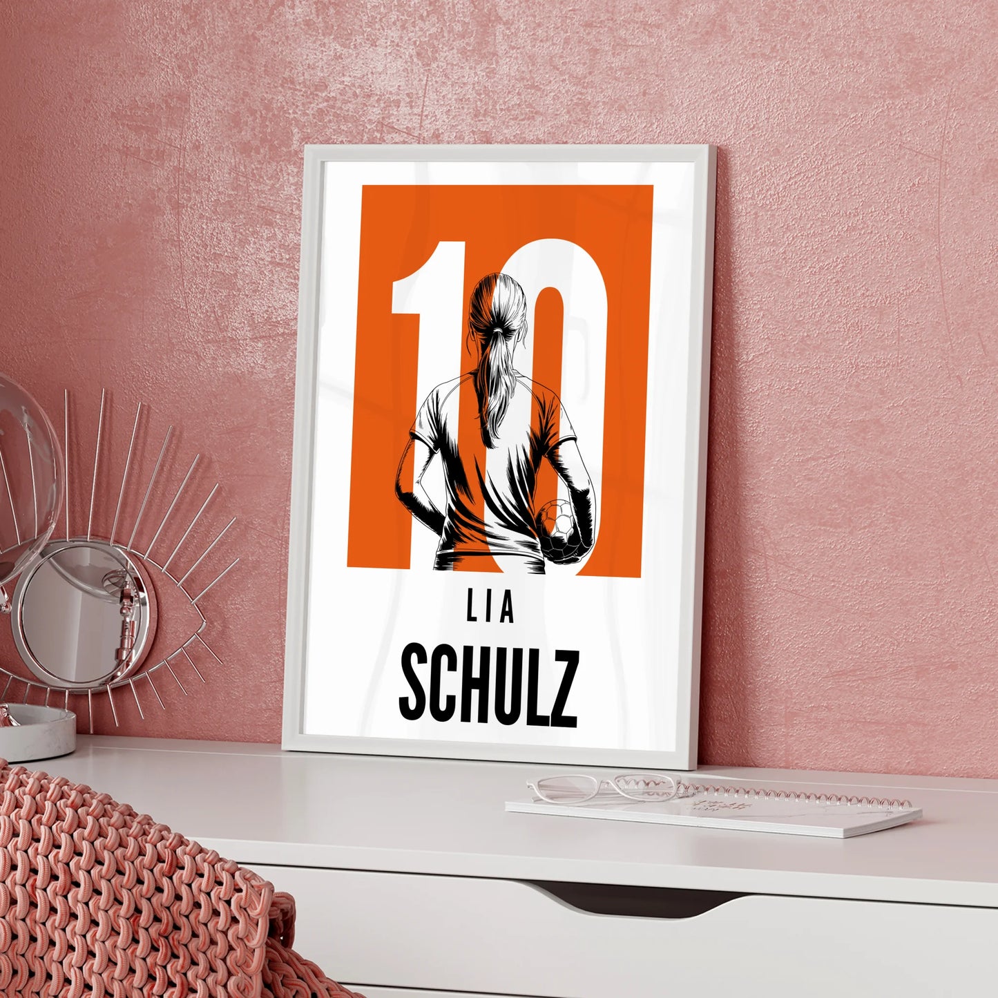 Sport Poster Handball Handballerin Geschenk für Tochter