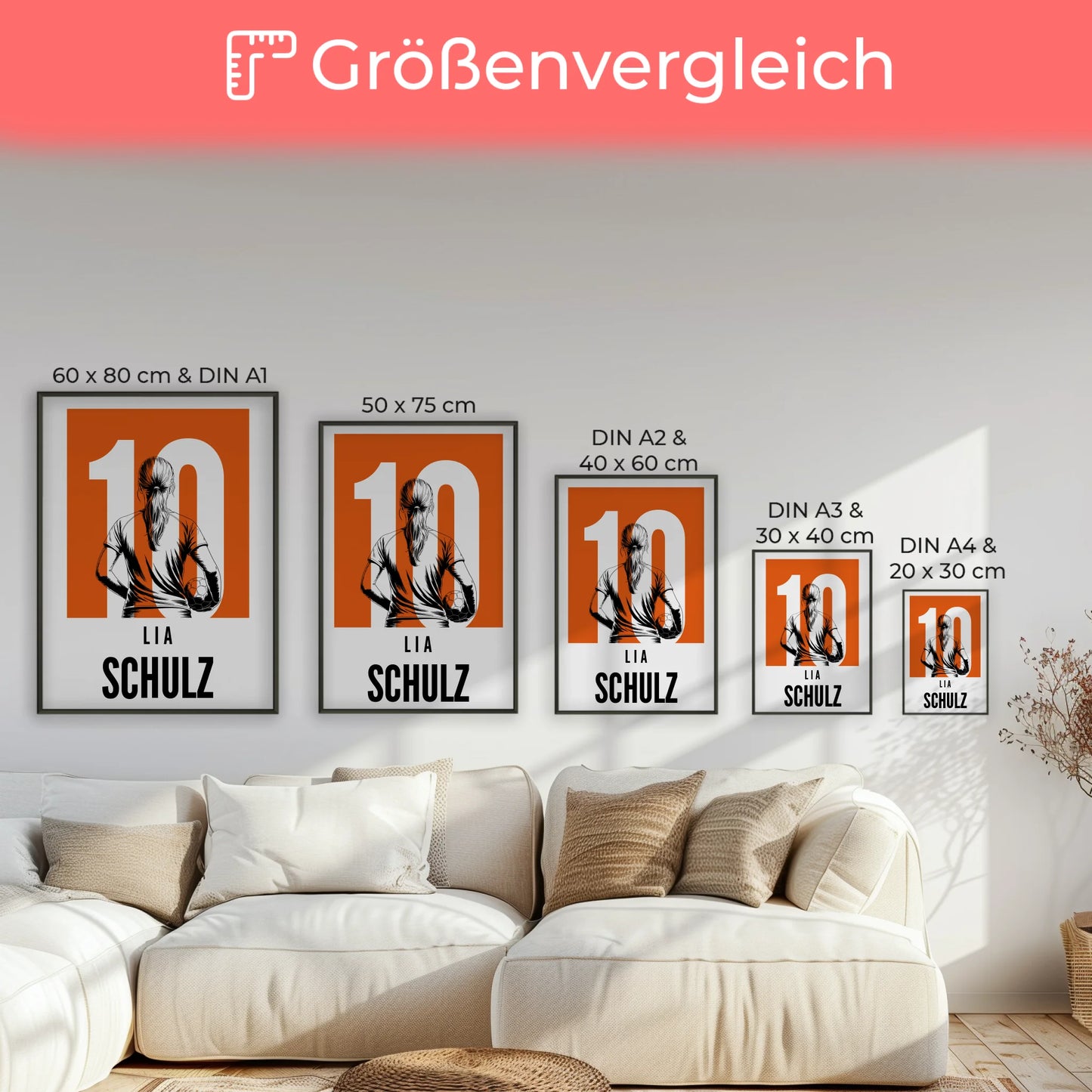 Sport Poster Handball Handballerin Geschenk für Tochter