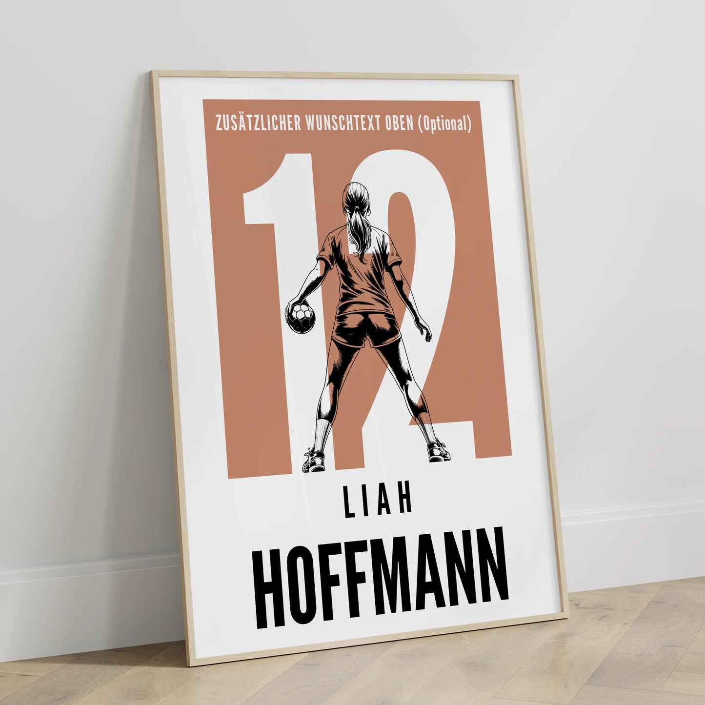 Poster Handball Handballerin Geschenk für Mädchen Turnier