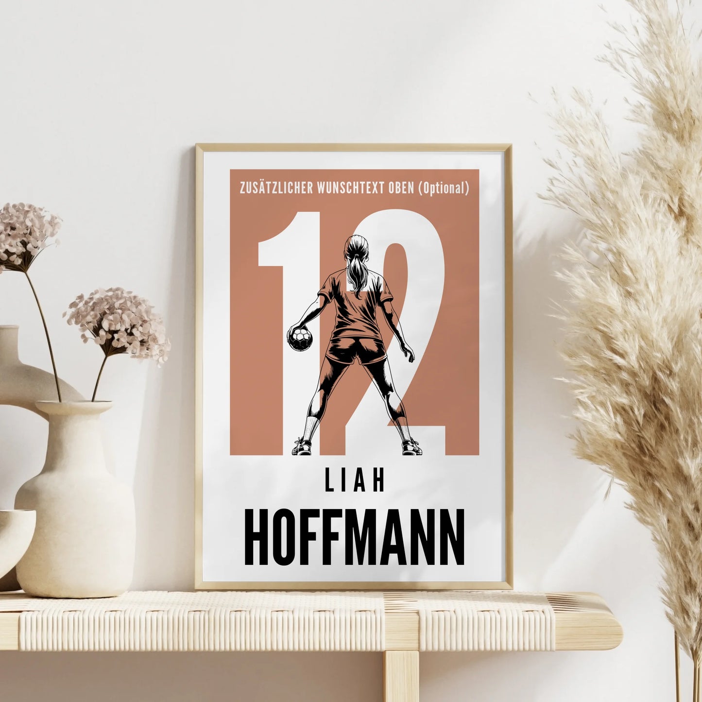 Poster Handball Handballerin Geschenk für Mädchen Turnier