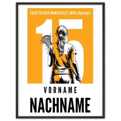 Poster Personalisiert Lacrosse Lacrossespielerin Geschenk für Tocher Mama Tante Freundin