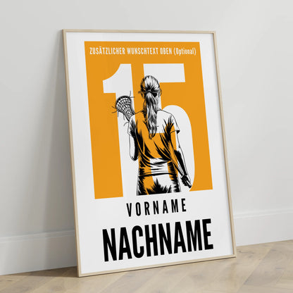 Poster Personalisiert Lacrosse Lacrossespielerin Geschenk für Tocher Mama Tante Freundin