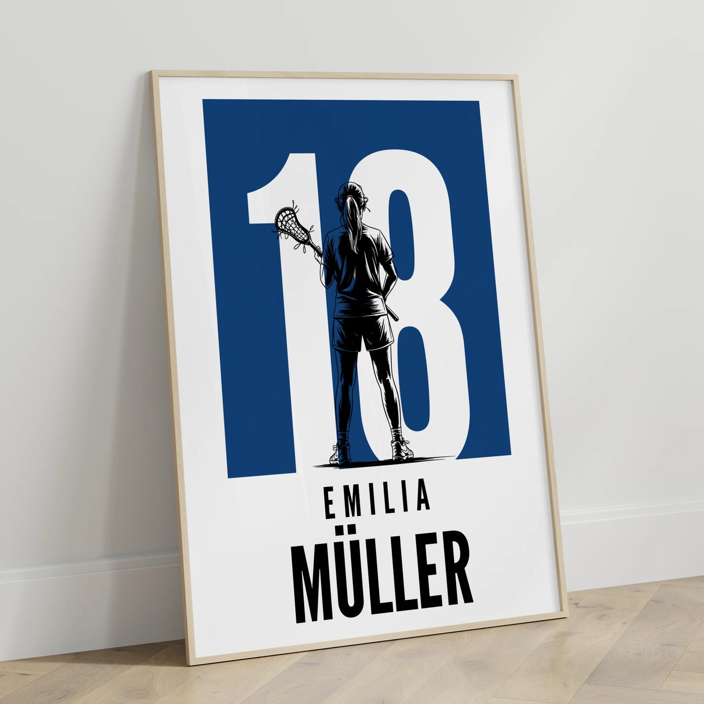Sport Poster Lacrosse Lacrossespielerin Geschenk für Tocher Freundin