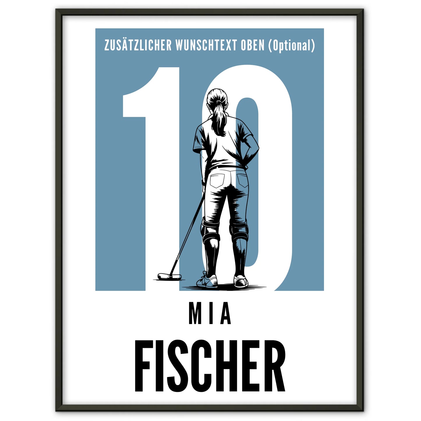 Poster Personalisiert Polo Polospielerin Geschenk für Mädchen Turnier Urkunde