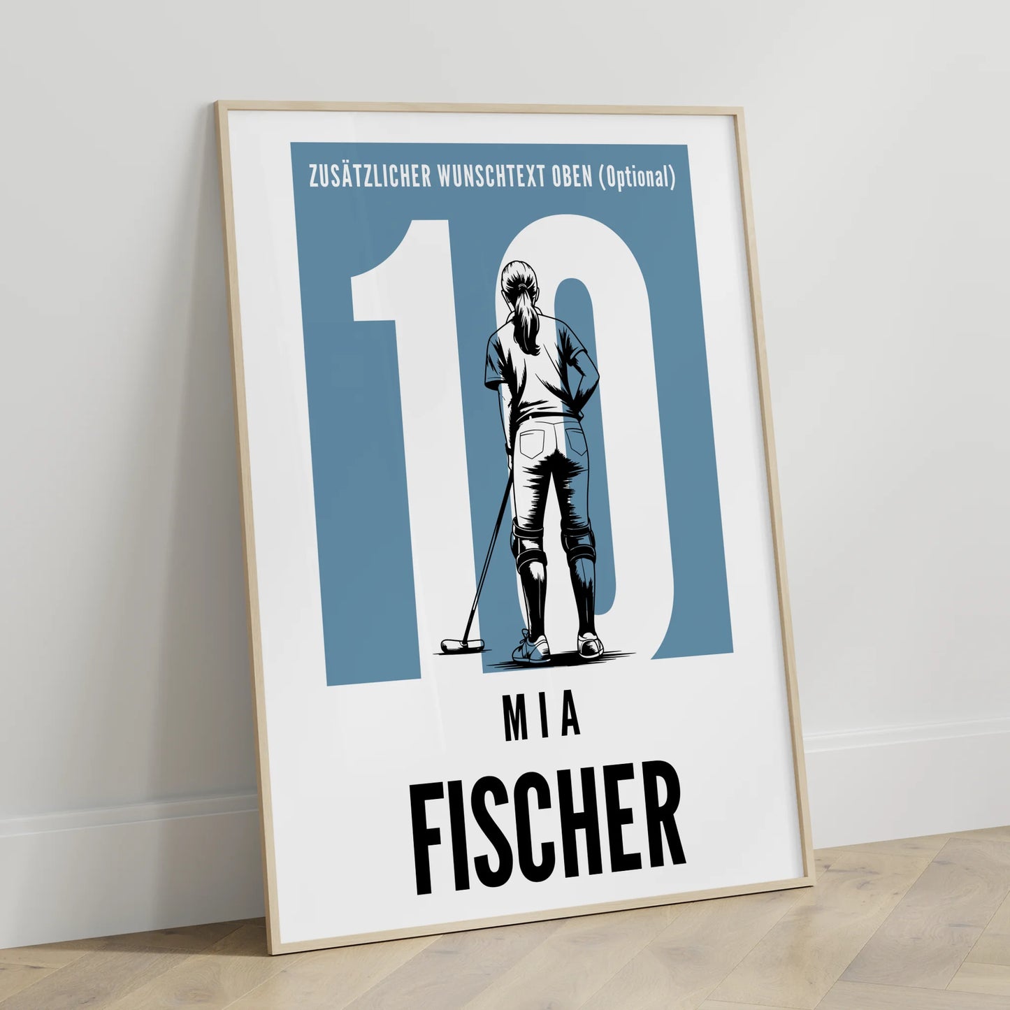 Poster Personalisiert Polo Polospielerin Geschenk für Mädchen Turnier Urkunde