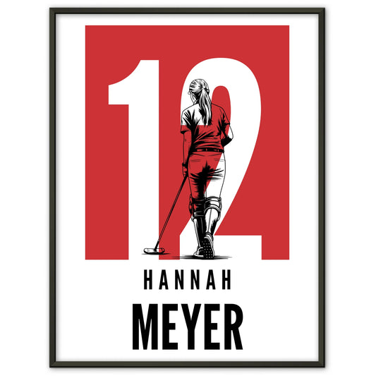 Sport Poster Polo Polospielerin Geschenk für Tocher Mama Tante Freundin