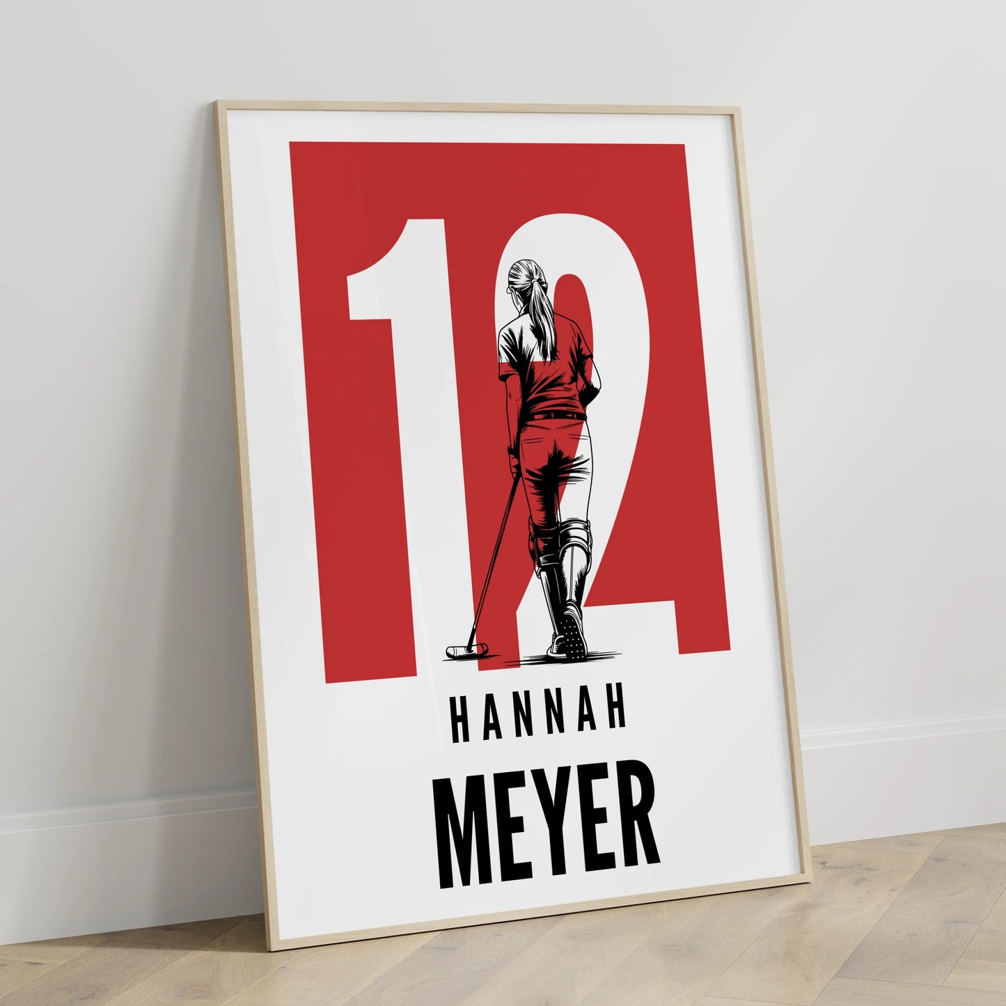 Sport Poster Polo Polospielerin Geschenk für Tocher Mama Tante Freundin