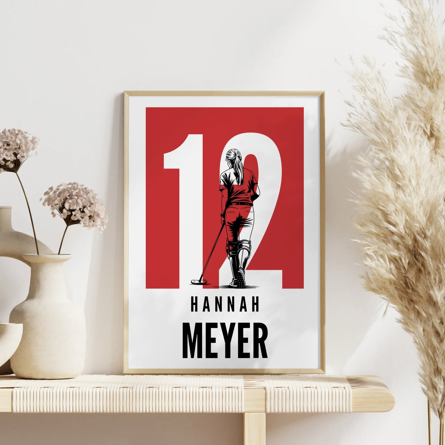 Sport Poster Polo Polospielerin Geschenk für Tocher Mama Tante Freundin