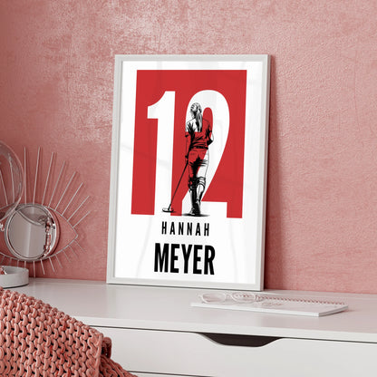 Sport Poster Polo Polospielerin Geschenk für Tocher Mama Tante Freundin