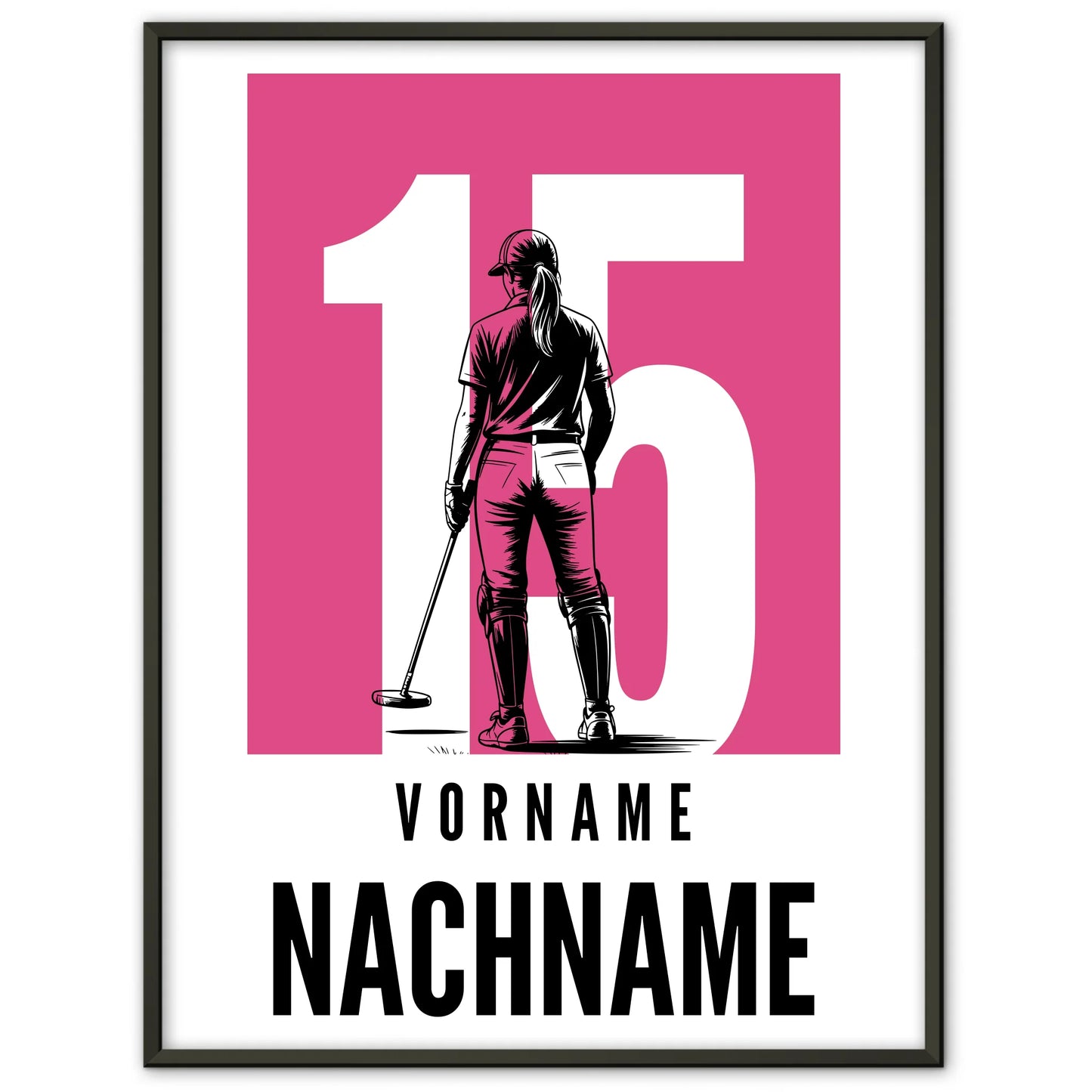 Personalisiertes Poster Polo Polospielerin Geschenk für Tochter