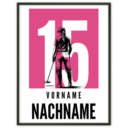 Personalisiertes Poster Polo Polospielerin Geschenk für Tochter
