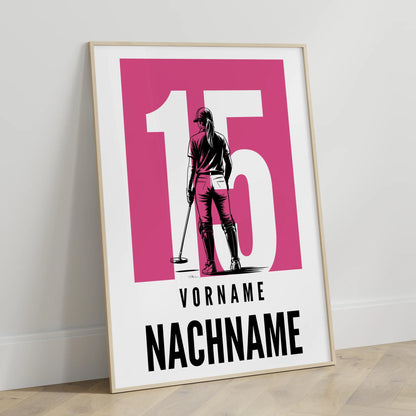 Personalisiertes Poster Polo Polospielerin Geschenk für Tochter