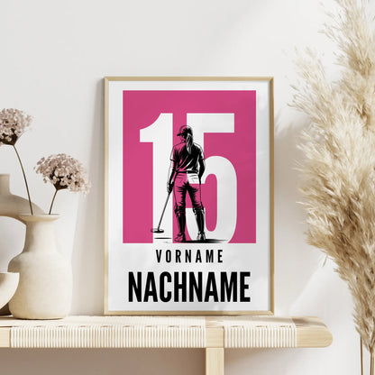 Personalisiertes Poster Polo Polospielerin Geschenk für Tochter