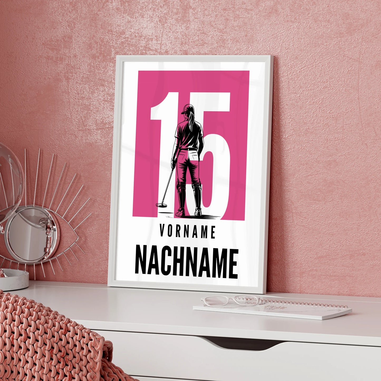 Personalisiertes Poster Polo Polospielerin Geschenk für Tochter