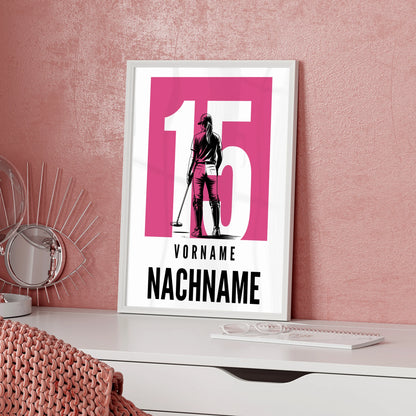 Personalisiertes Poster Polo Polospielerin Geschenk für Tochter