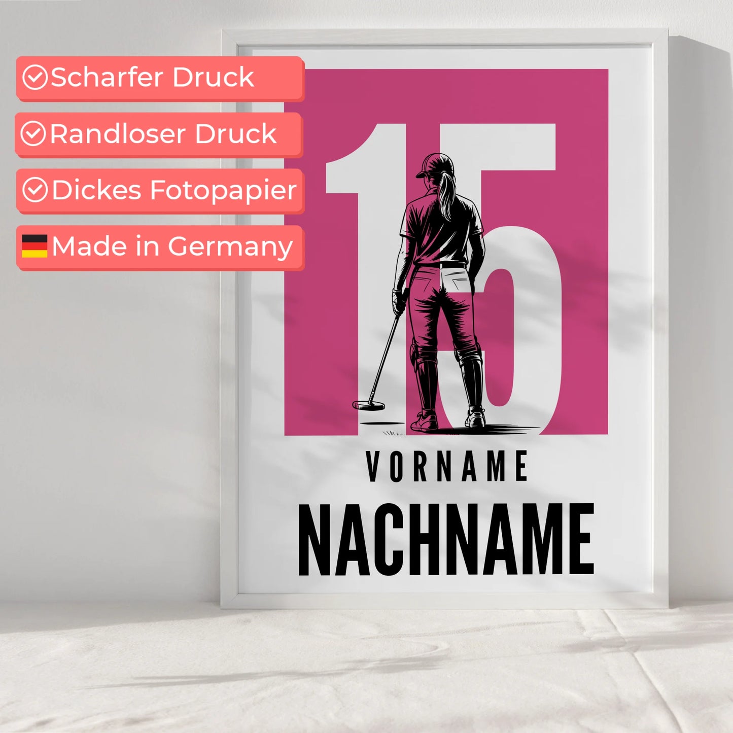 Personalisiertes Poster Polo Polospielerin Geschenk für Tochter