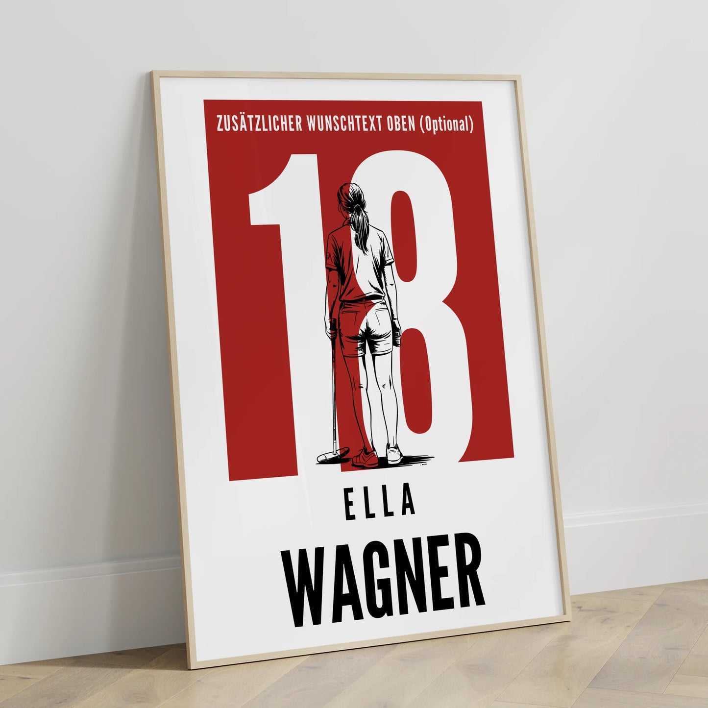 Poster Personalisiert Polo Polospielerin Geschenk für Mädchen Turnier