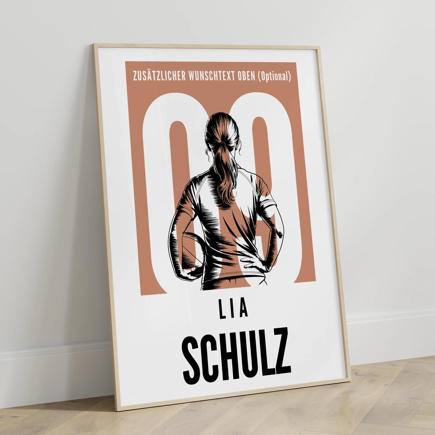 Poster Rugby Rugbyspielerin Geschenk für Tocher Mama Tante Freundin