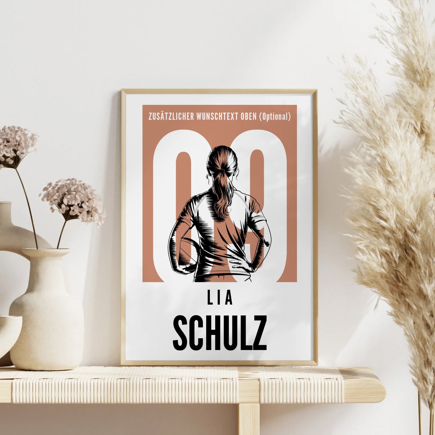 Poster Rugby Rugbyspielerin Geschenk für Tocher Mama Tante Freundin
