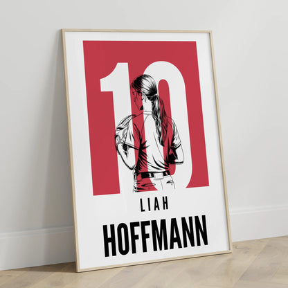 Personalisiertes Poster Softball Softballspielerin Geschenk für Tocher Freundin