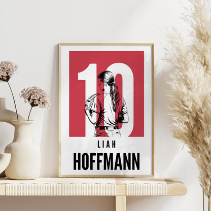Personalisiertes Poster Softball Softballspielerin Geschenk für Tocher Freundin