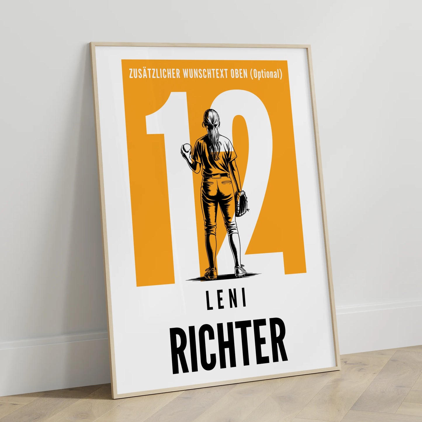 Poster Personalisiert Softball Softballspielerin Geschenk für Tochter