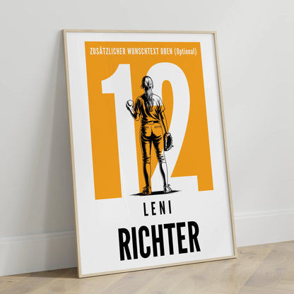 Poster Personalisiert Softball Softballspielerin Geschenk für Tochter