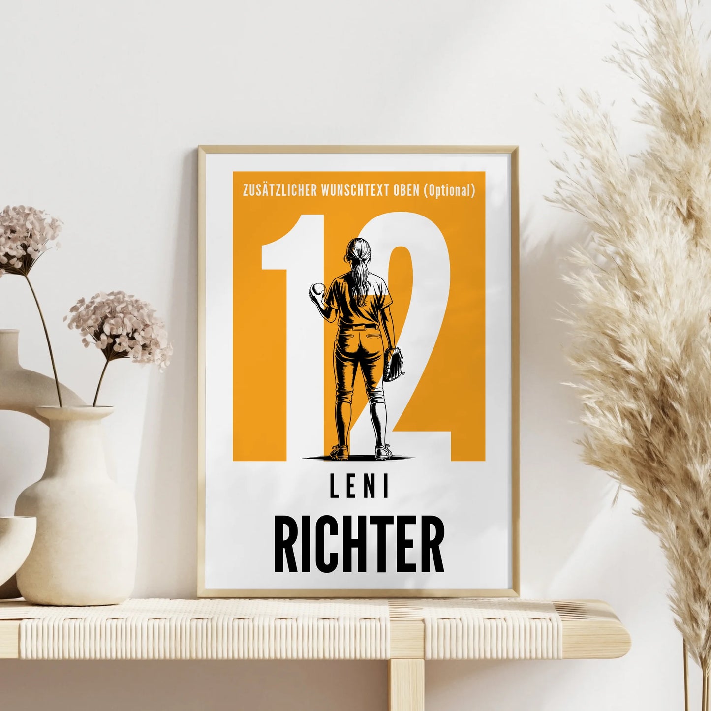 Poster Personalisiert Softball Softballspielerin Geschenk für Tochter