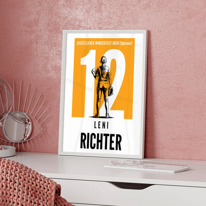 Poster Personalisiert Softball Softballspielerin Geschenk für Tochter