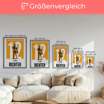 Poster Personalisiert Softball Softballspielerin Geschenk für Tochter