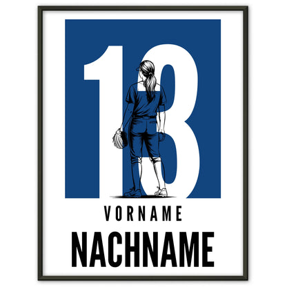 Sport Poster Softball Softballspielerin Geschenk für Mädchen Turnier
