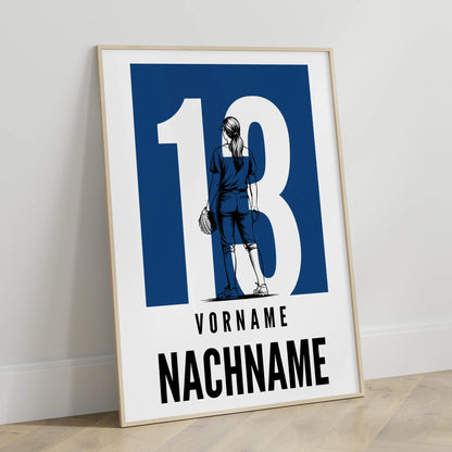 Sport Poster Softball Softballspielerin Geschenk für Mädchen Turnier