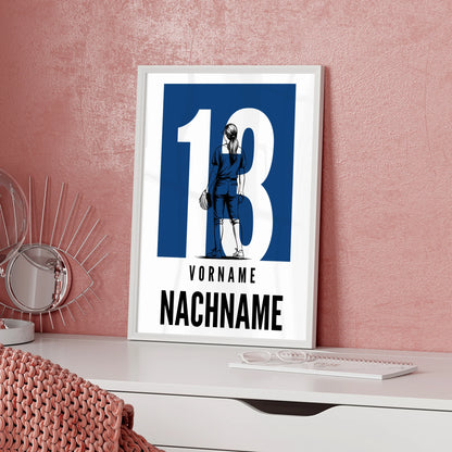 Sport Poster Softball Softballspielerin Geschenk für Mädchen Turnier