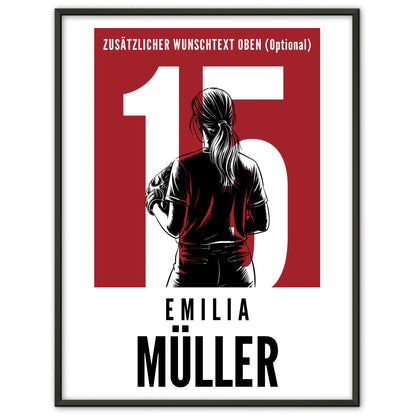 Poster Softball Softballspielerin Geschenk für Mädchen Turnier Urkunde