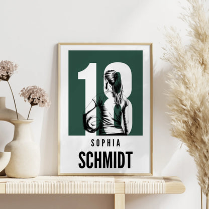 Personalisiertes Poster Volleyball Volleyballerin Geschenk für Tocher Mama Tante Freundin