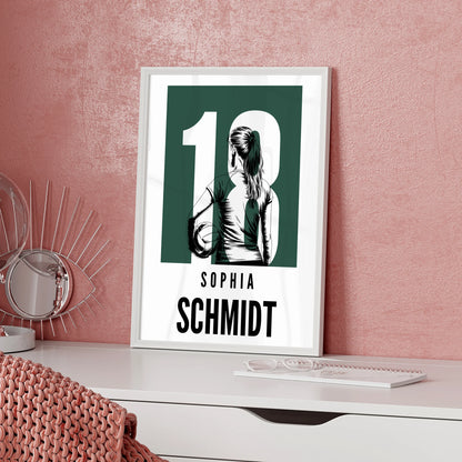 Personalisiertes Poster Volleyball Volleyballerin Geschenk für Tocher Mama Tante Freundin