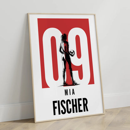 Sport Poster Volleyball Volleyballerin Geschenk für Tochter