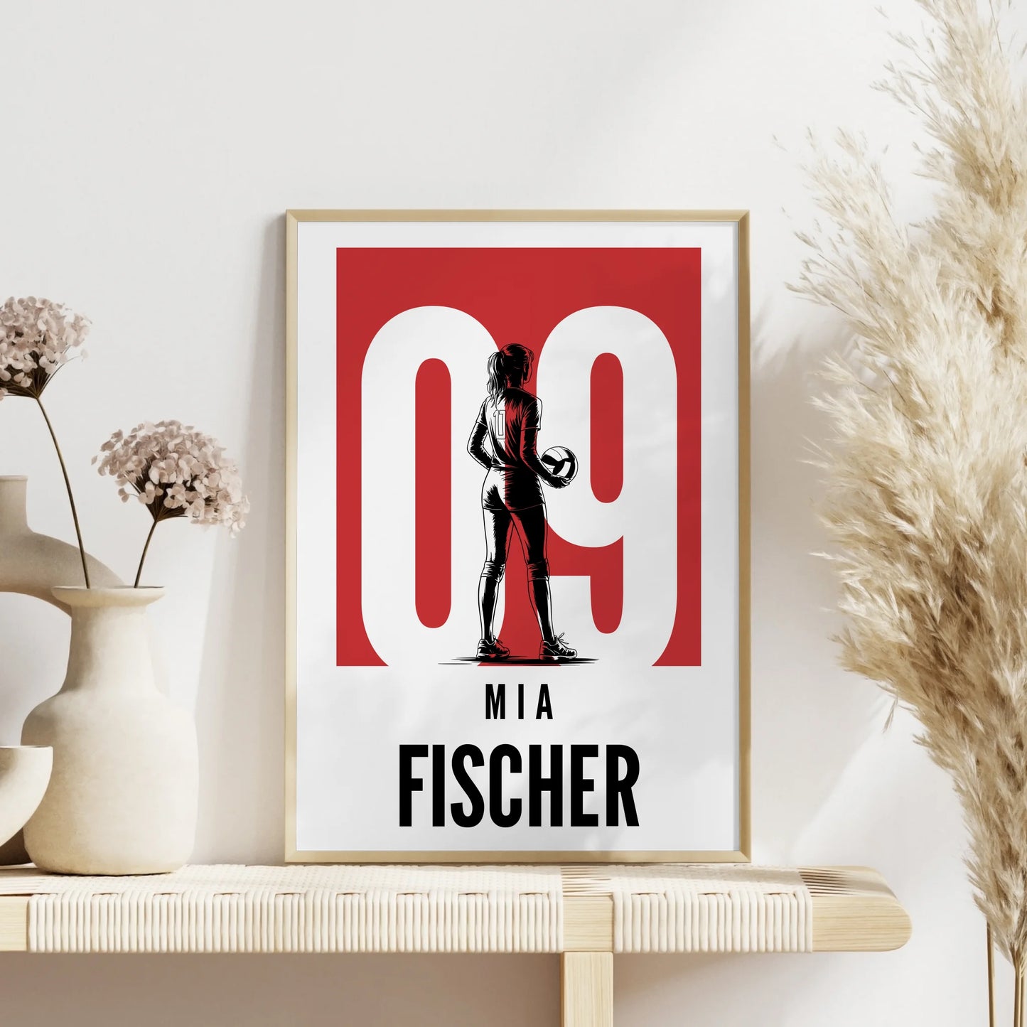 Sport Poster Volleyball Volleyballerin Geschenk für Tochter