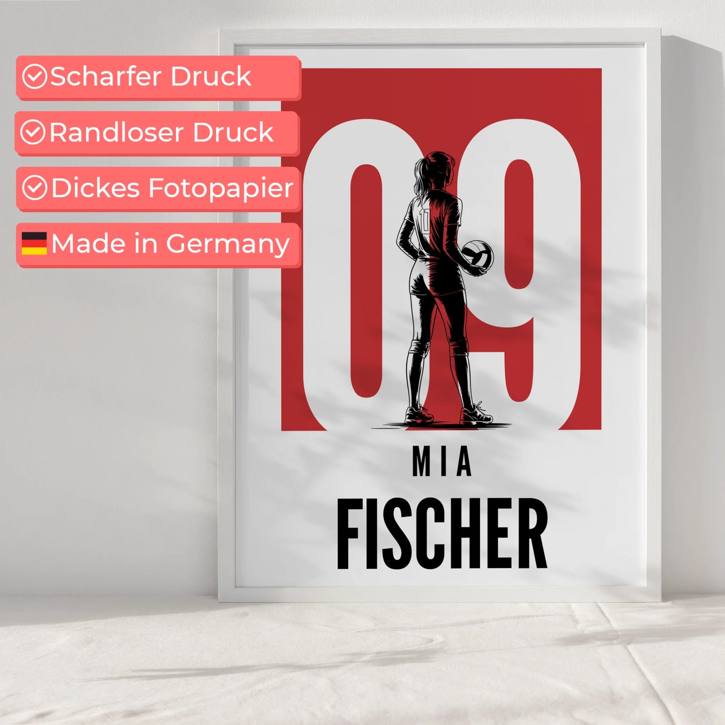 Sport Poster Volleyball Volleyballerin Geschenk für Tochter