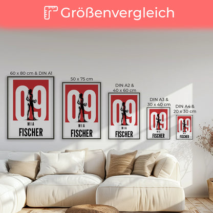 Sport Poster Volleyball Volleyballerin Geschenk für Tochter