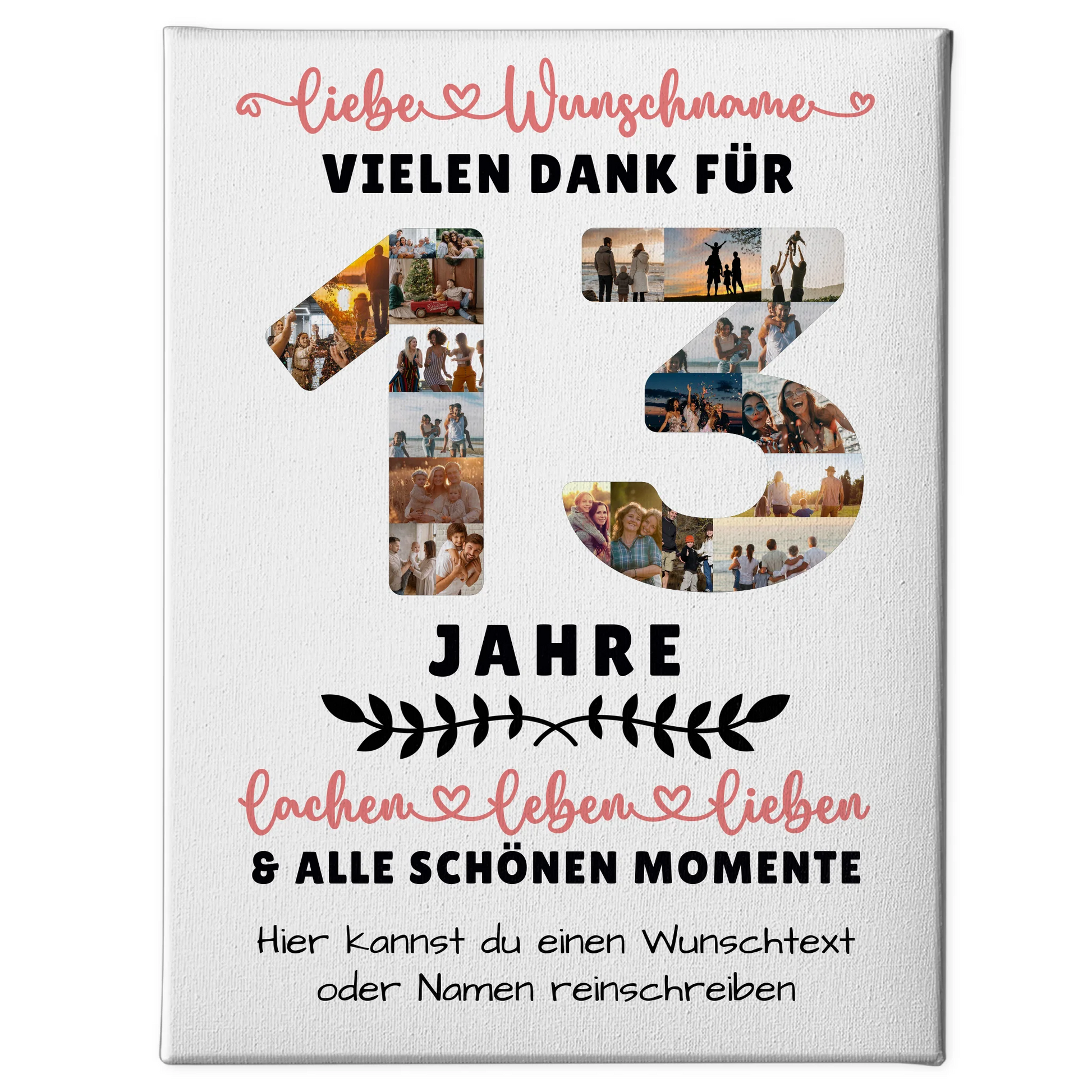 Personalisierte Leinwand 13 Geburtstag Für Sohn Tochter Schwester Bruder Neffe & Nichte 1