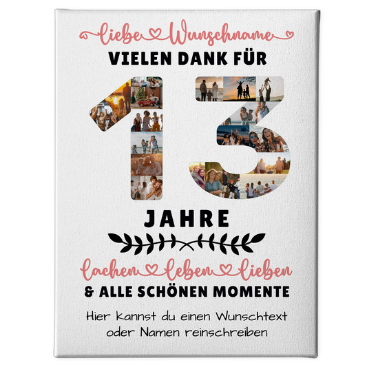 Personalisierte Leinwand 13 Geburtstag Für Sohn Tochter Schwester Bruder Neffe & Nichte 1