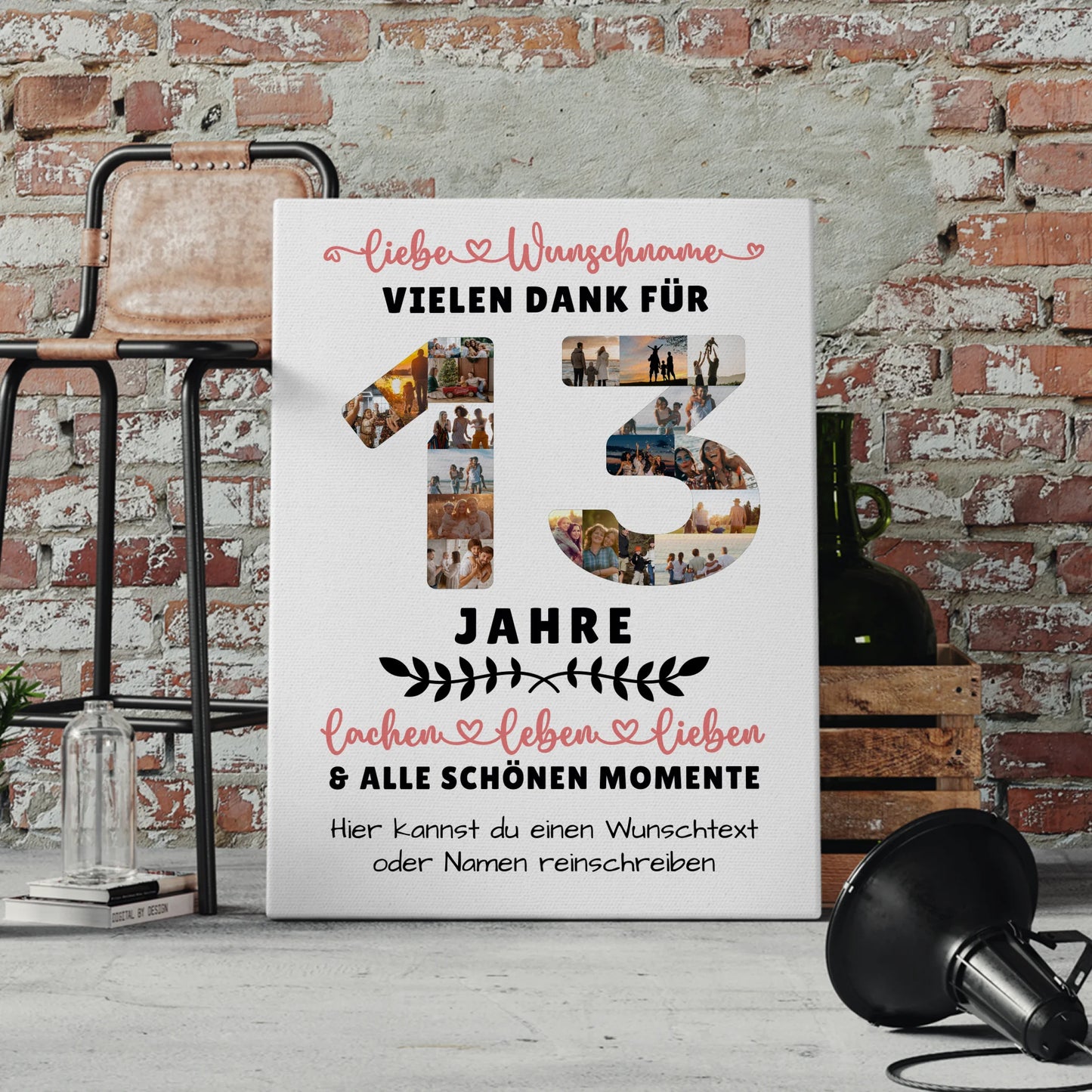 Personalisierte Leinwand 13 Geburtstag Für Sohn Tochter Schwester Bruder Neffe & Nichte 4