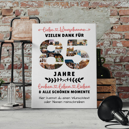 Personalisierte Leinwand 85 Geburtstag Für Opa Oma Mama & Papa 4