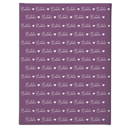 Baby Leinwand Baby Leinwand mit Namen Rotlila 1