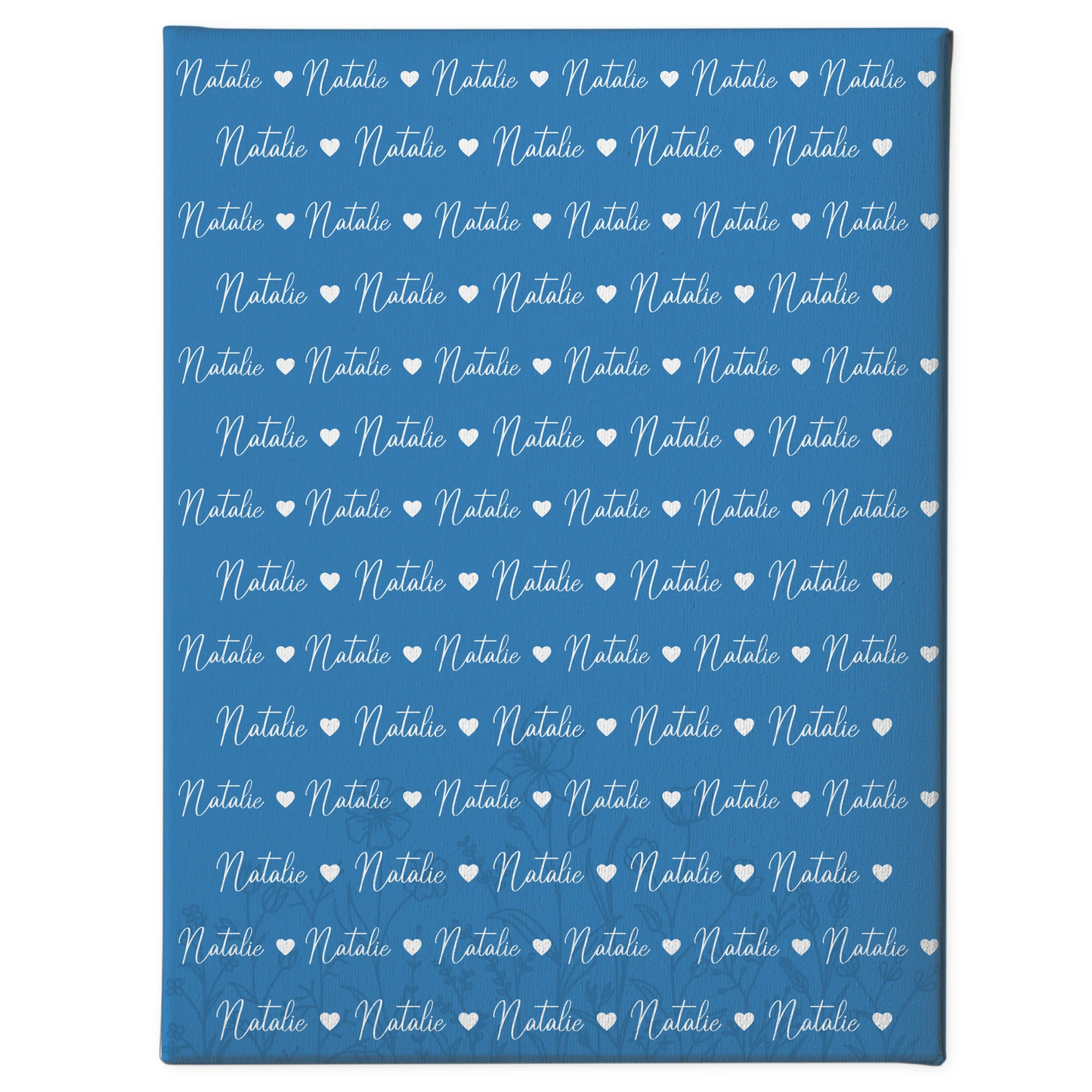 Baby Leinwand mit Namen Leinwand Lichtblau 1