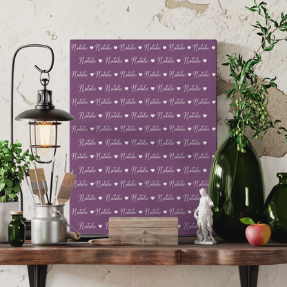 Baby Leinwand Baby Leinwand mit Namen Rotlila 3