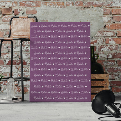 Baby Leinwand Baby Leinwand mit Namen Rotlila 4