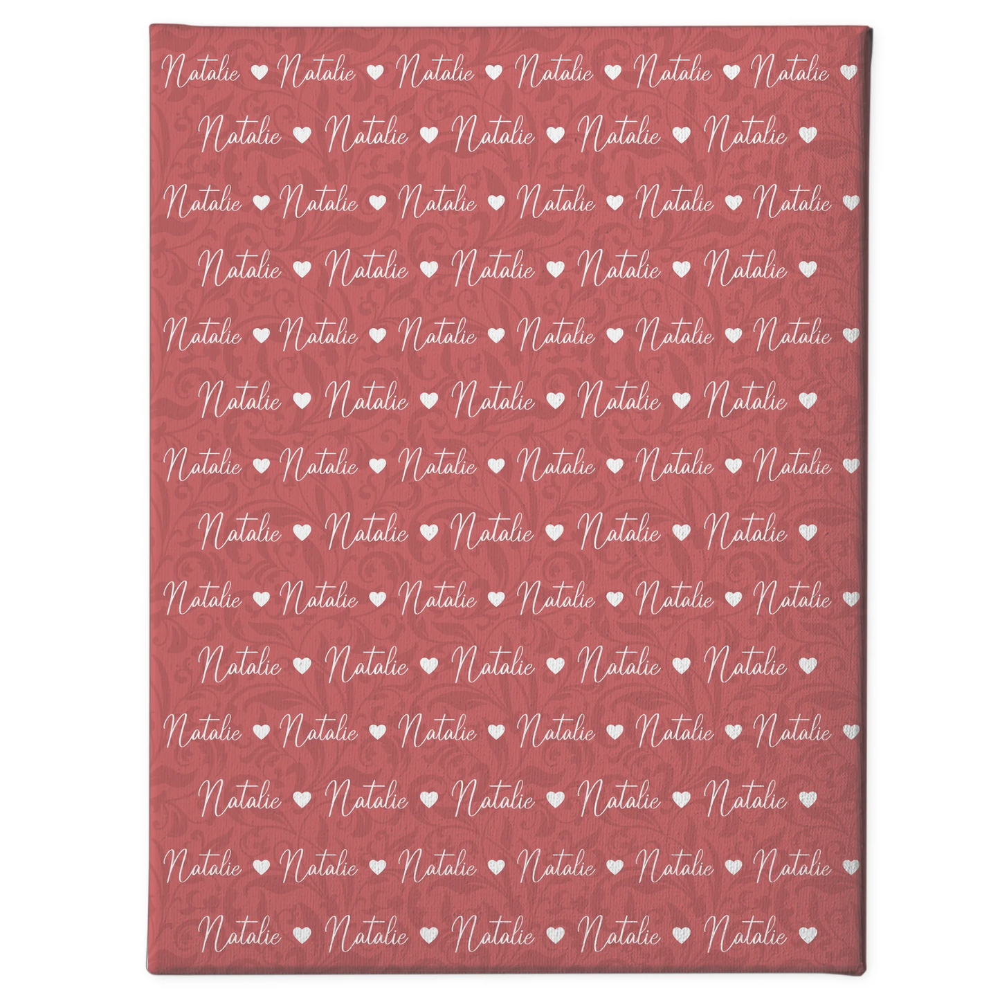 Personalisierte Leinwand Mit Namen Altrosa 1